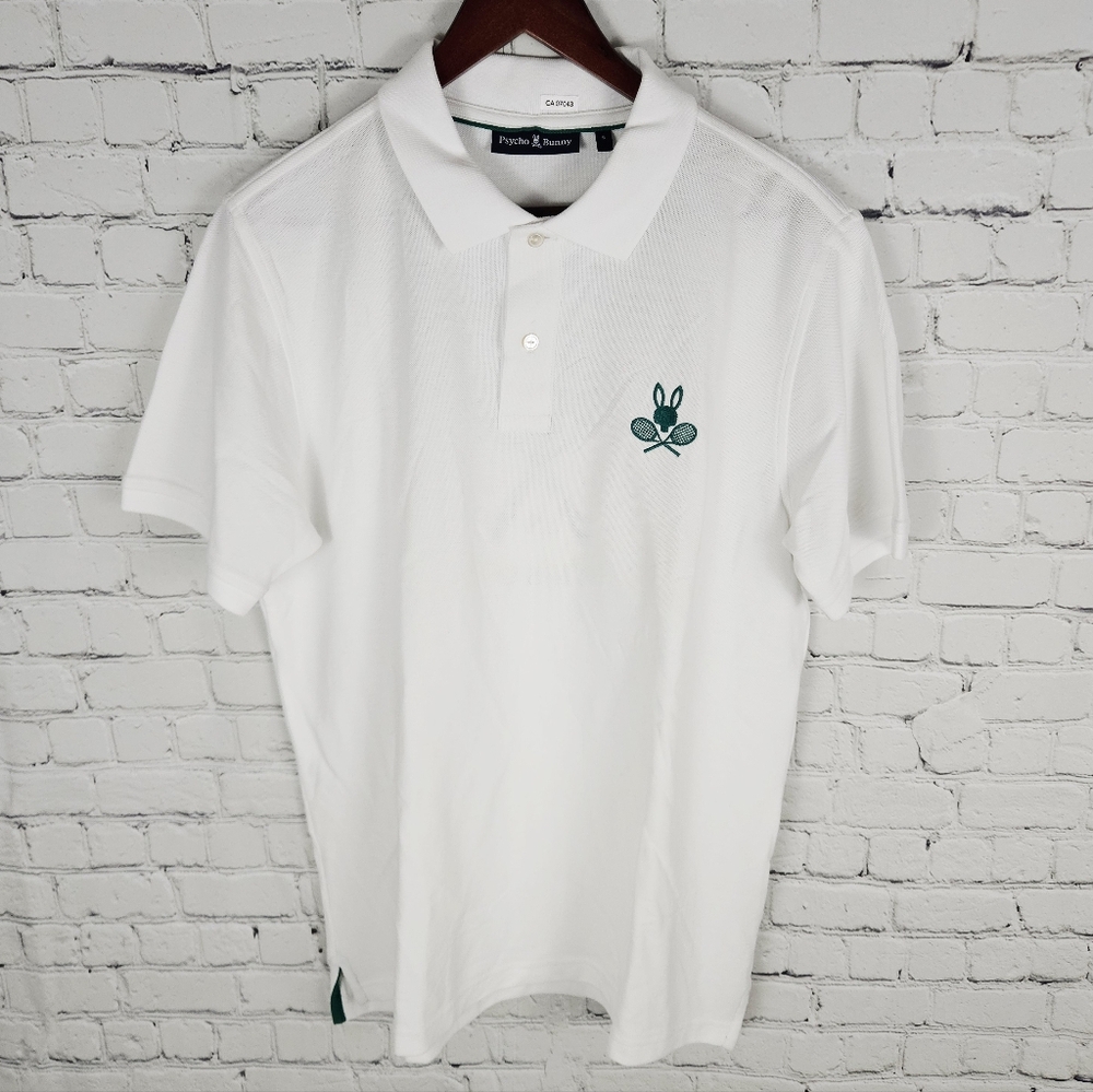 PSYCHO BUNNY | classic pique 100% pima cotton short sleeve polo golf shirt